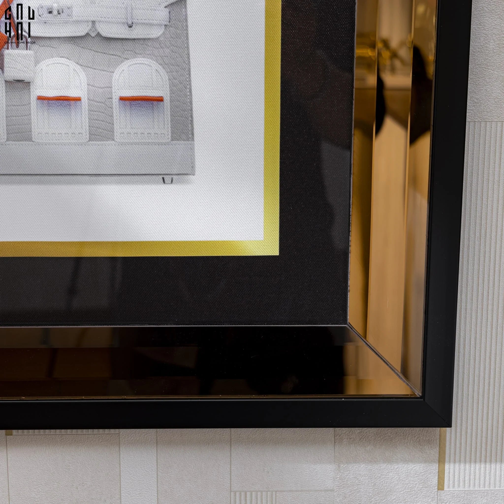 TRANH CANVAS CAO CẤP H BIRKIN LIMITED LUXURY 90X90CM - PHIÊN BẢN VIỀN ỐP GƯƠNG - CẬU HAI HOME DECOR