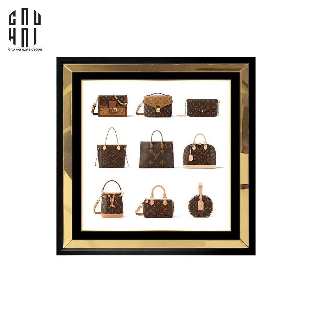 TRANH CANVAS CAO CẤP L MONOGRAM LUXURY 90X90CM - CẬU HAI HOME DECOR