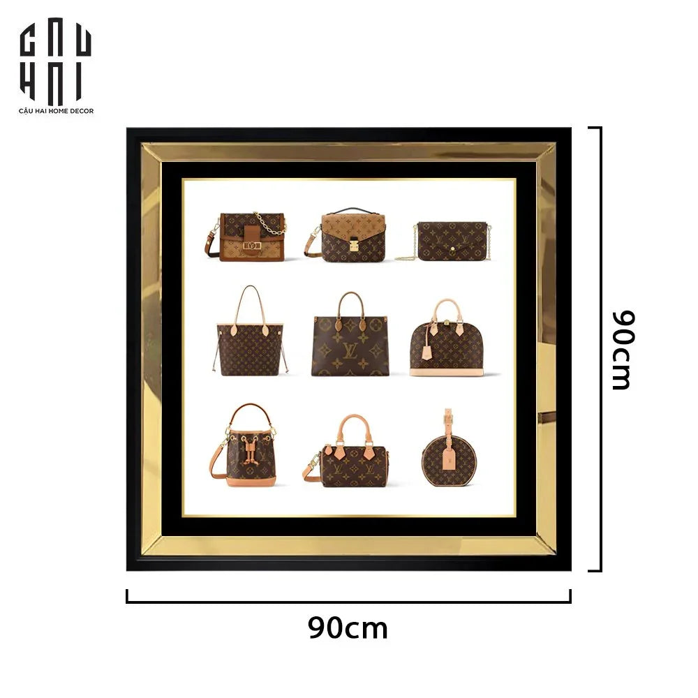 TRANH CANVAS CAO CẤP L MONOGRAM LUXURY 90X90CM - CẬU HAI HOME DECOR
