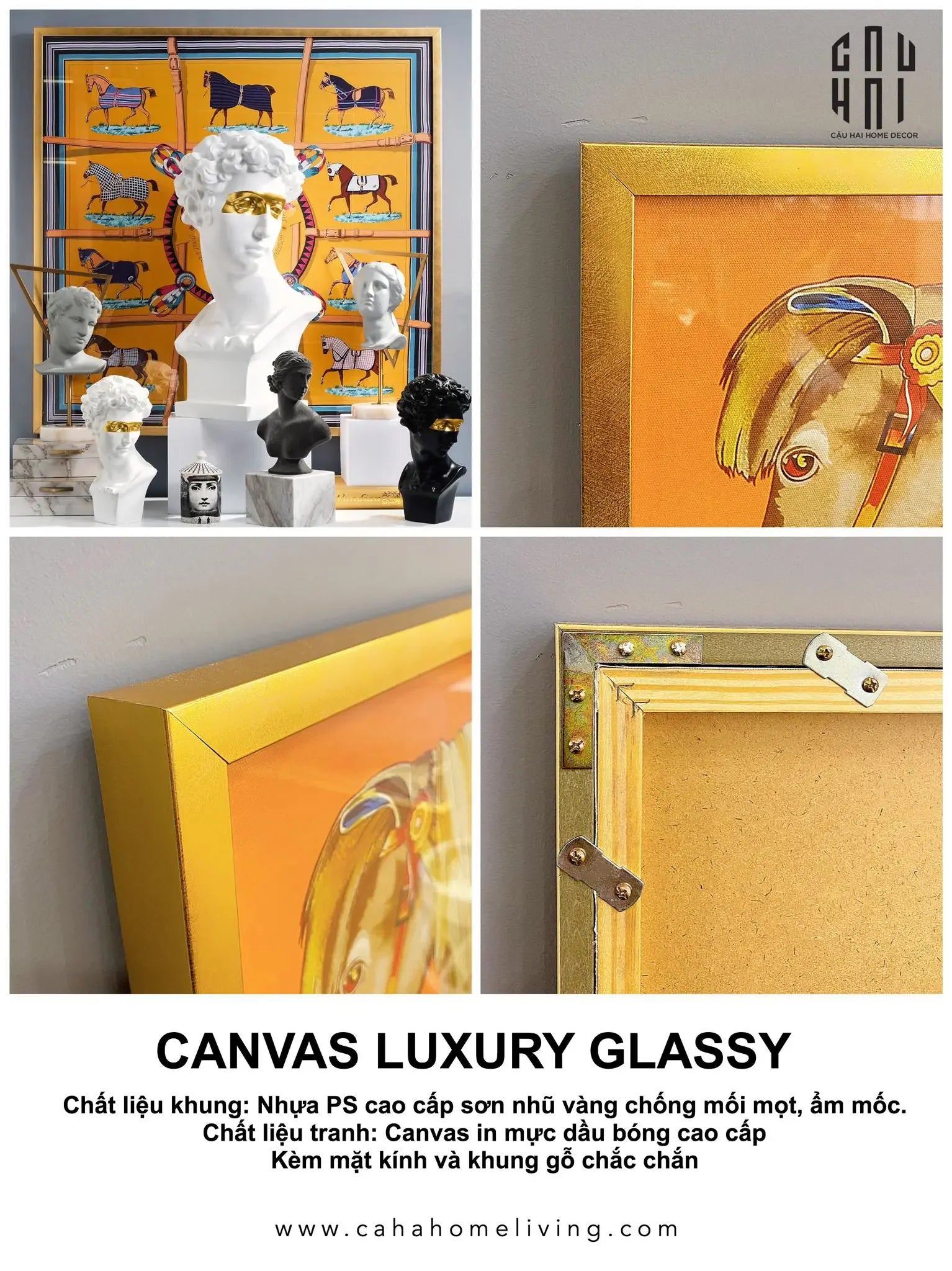 TRANH CANVAS CHEVAL 90X90CM - CẬU HAI HOME DECOR