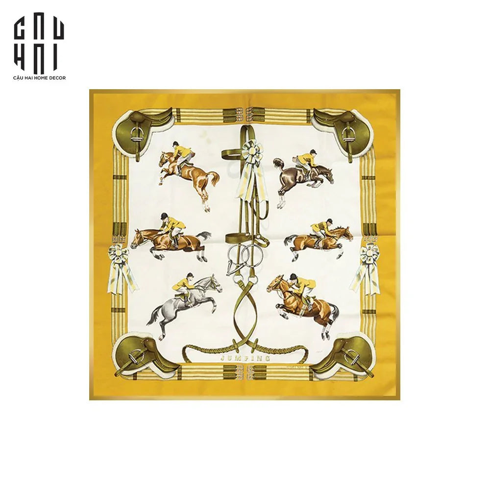 TRANH CANVAS COURSE DE CHEVAUX 90X90CM - CẬU HAI HOME DECOR