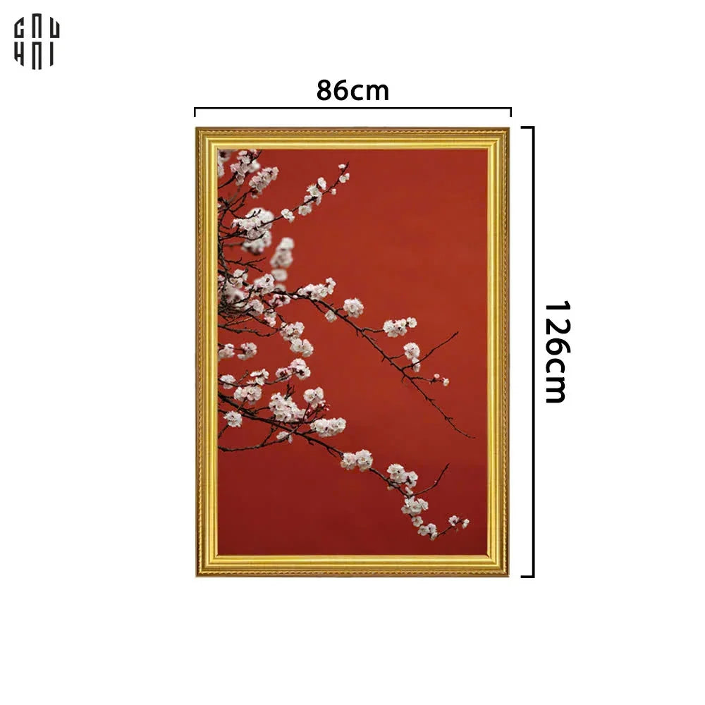TRANH CANVAS ĐÀO THẮM XUÂN QUÝ 80X120CM - CẬU HAI HOME DECOR
