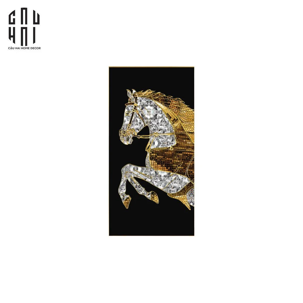 TRANH CANVAS DARK H CHEVAL SUPER BLING BLING 50X100CM - CẬU HAI HOME DECOR