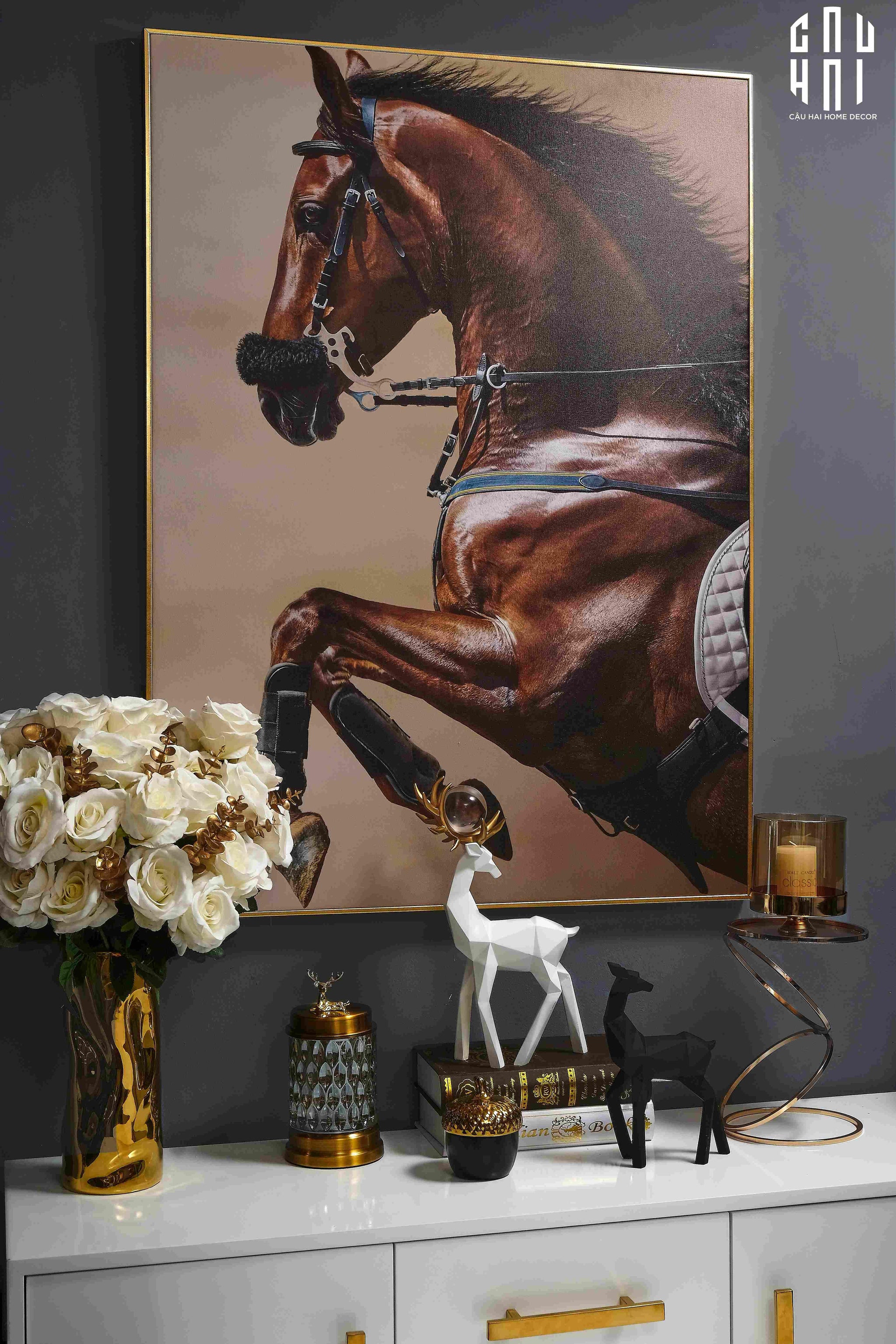 TRANH CANVAS GALLOPING 80X110CM - CẬU HAI HOME DECOR