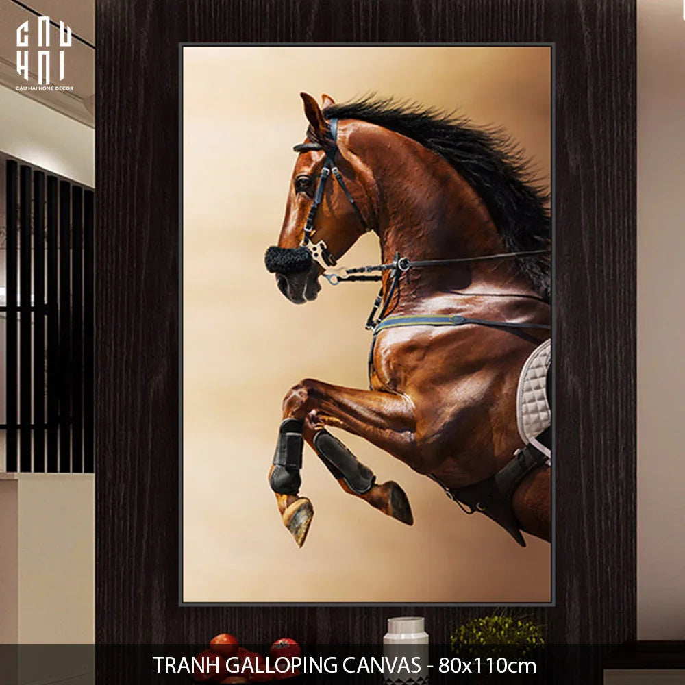 TRANH CANVAS GALLOPING 80X110CM-CẬU HAI HOME DECOR