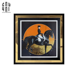 TRANH CANVAS GOLDEN DARKNIGHT 95X95CM - KHUNG GỖ CÓ KÍNH - CẬU HAI HOME DECOR
