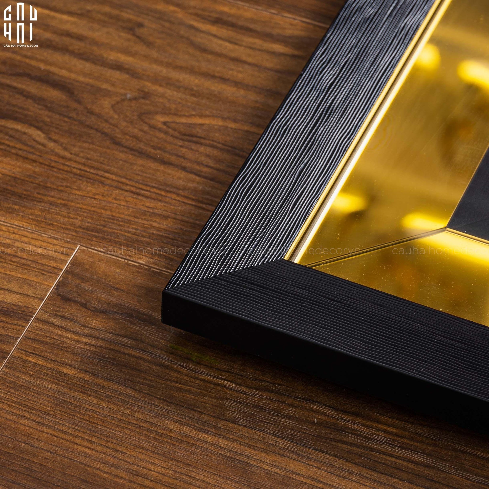 TRANH CANVAS GOLDEN DARKNIGHT 95X95CM - KHUNG GỖ CÓ KÍNH - CẬU HAI HOME DECOR