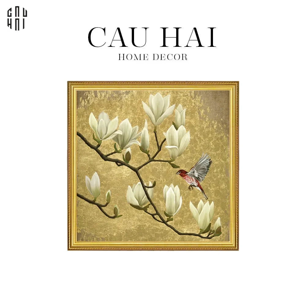 TRANH CANVAS MAGNOLIA ROYALE 90X90CM - CẬU HAI HOME DECOR