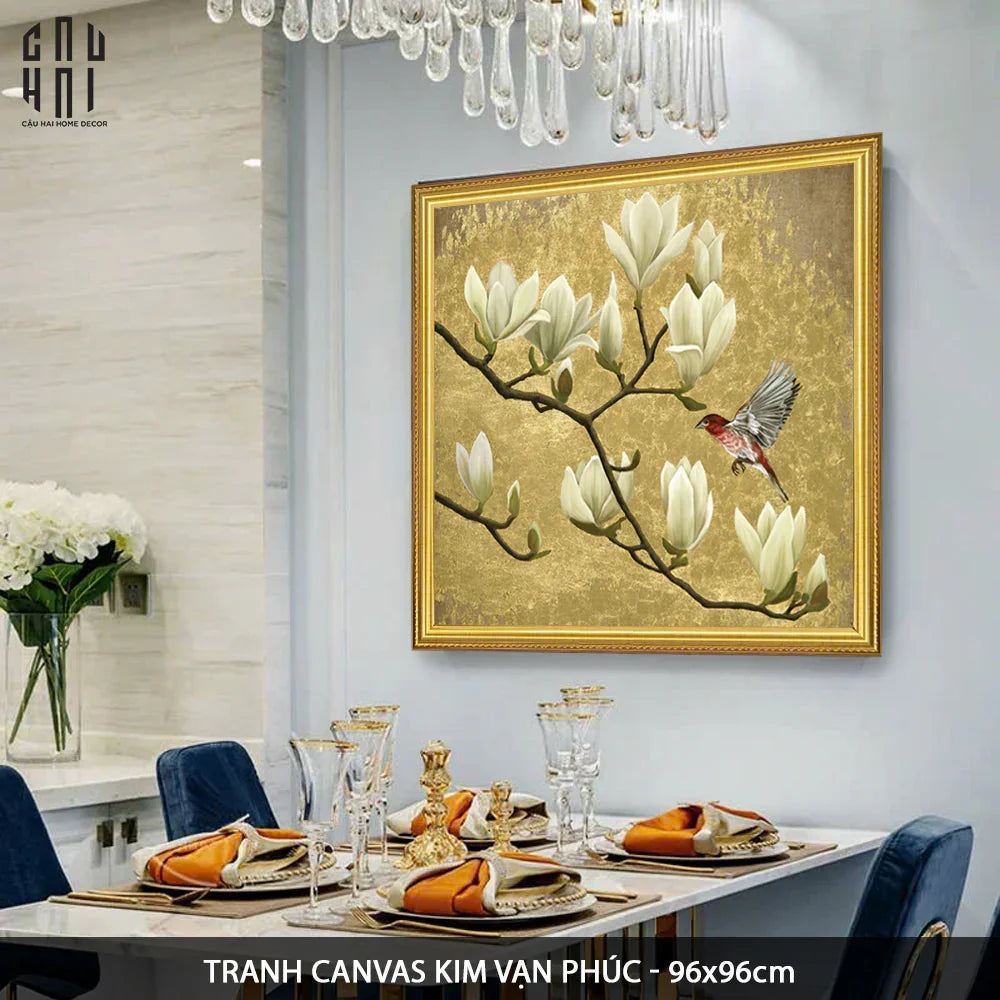 TRANH CANVAS MAGNOLIA ROYALE 90X90CM - CẬU HAI HOME DECOR