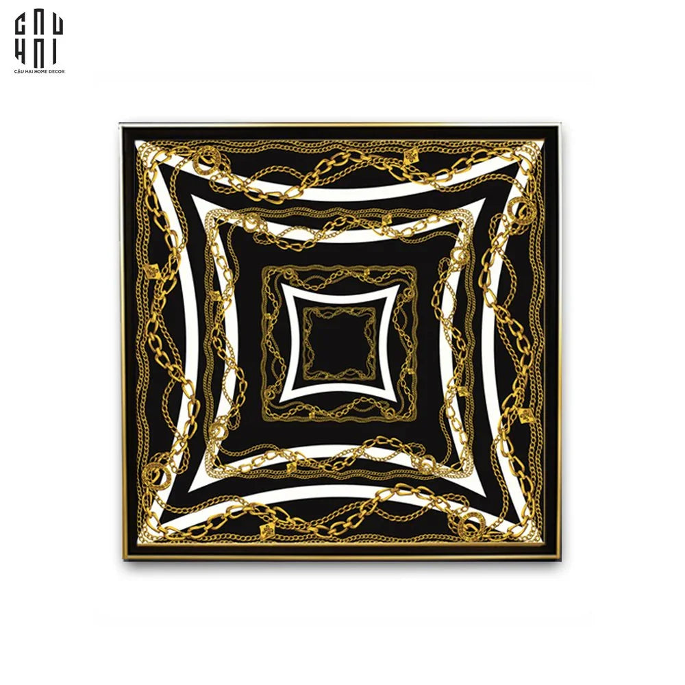 TRANH CANVAS LA CHAINE NOIR 90X90CM - CẬU HAI HOME DECOR