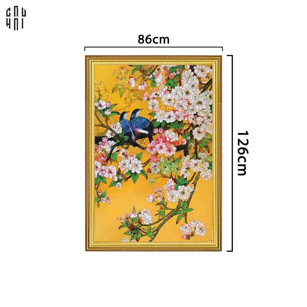 TRANH CANVAS MAI LAN CÚC TRÚC 80X120CM - CẬU HAI HOME DECOR