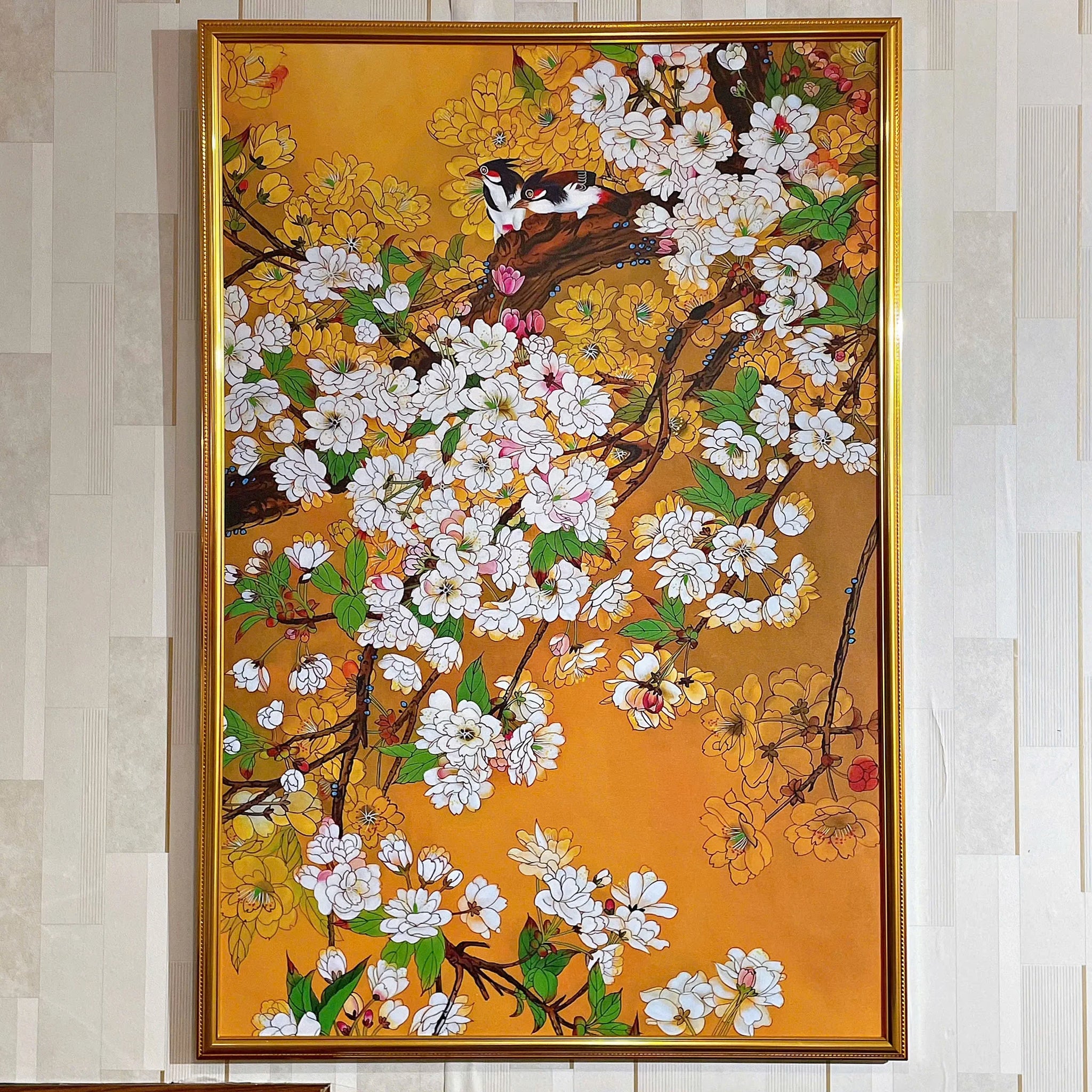 TRANH CANVAS MAI LAN CÚC TRÚC 80X120CM - CẬU HAI HOME DECOR