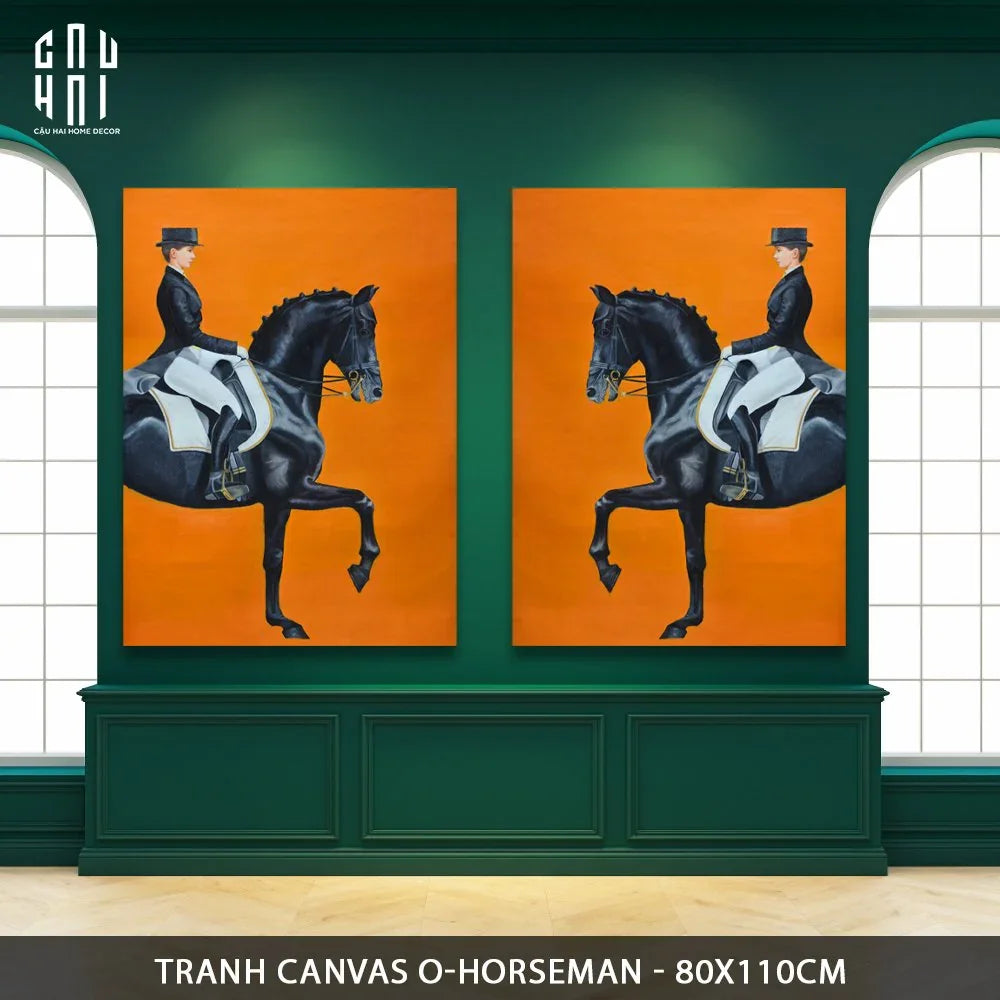 Tranh Canvas O-Horseman 80X110Cm-TRANH TREO TƯỜNG-Đối tác tại Trung Quốc theo từng đơn đặt hàng-CẬU HAI HOME DECOR