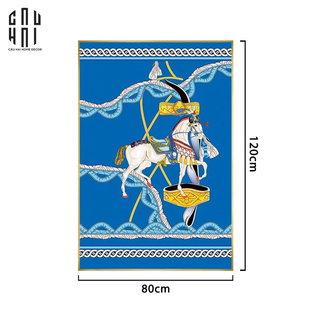 TRANH CANVAS OCEAN HORSE 80X120CM - CẬU HAI HOME DECOR