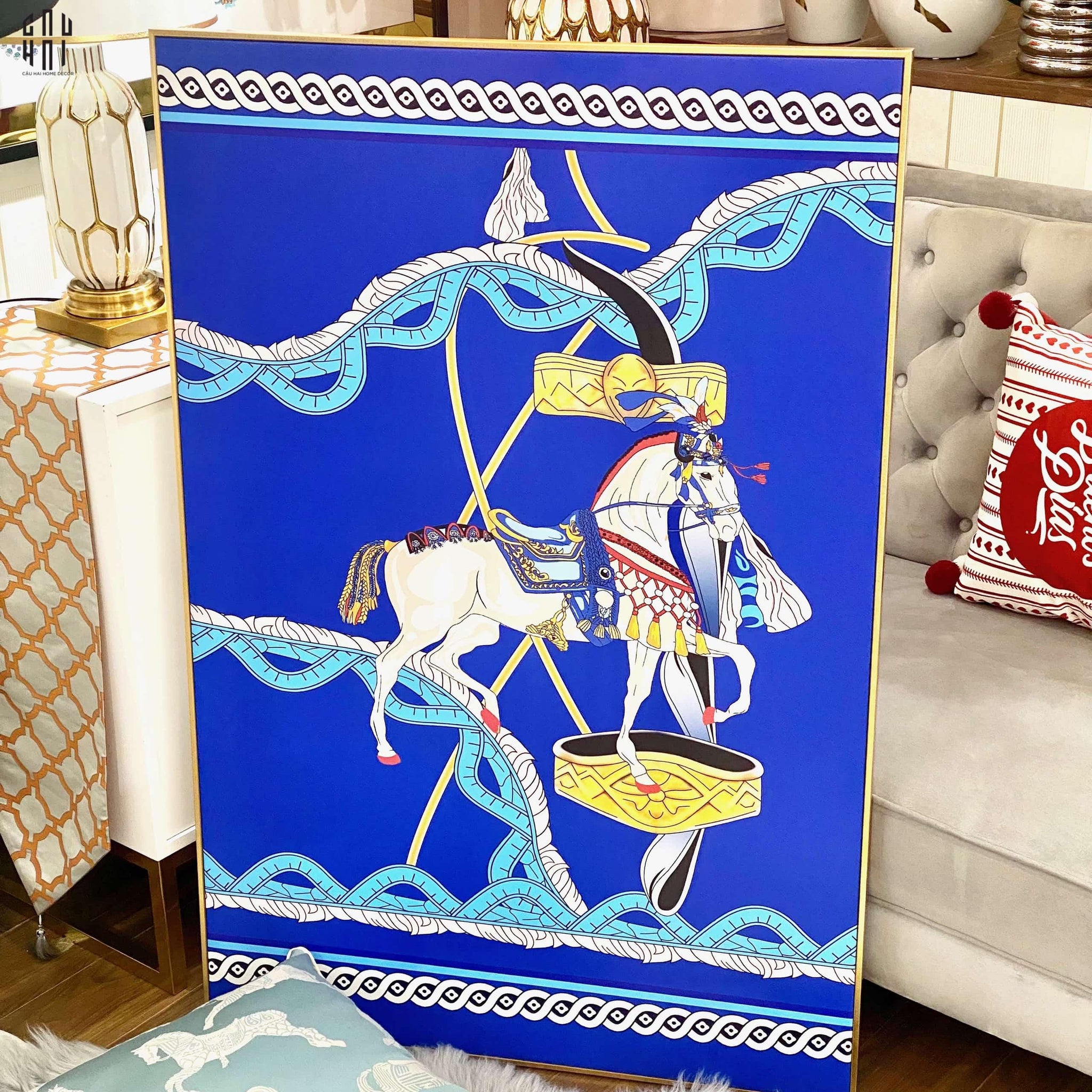 TRANH CANVAS OCEAN HORSE 80X120CM - CẬU HAI HOME DECOR