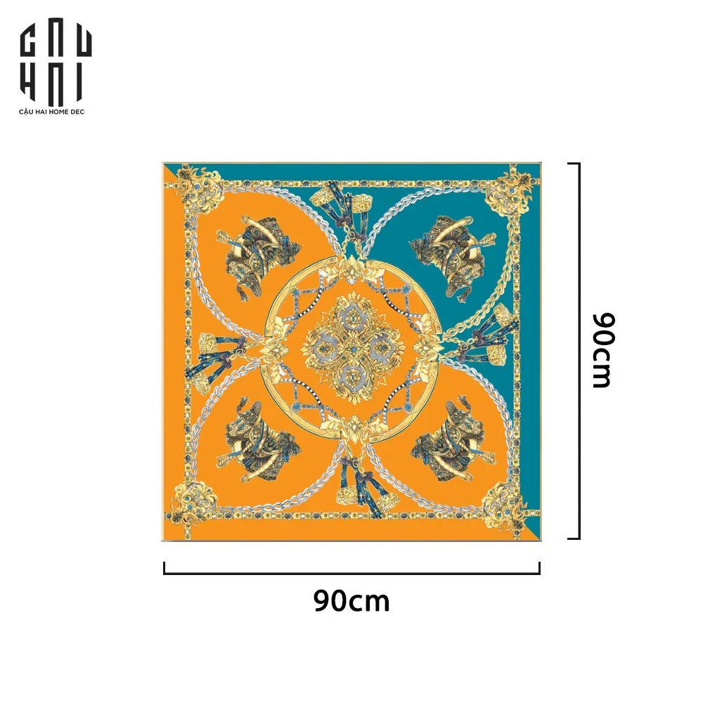 TRANH CANVAS ORANGE ROYALTY 90X90CM - CẬU HAI HOME DECOR