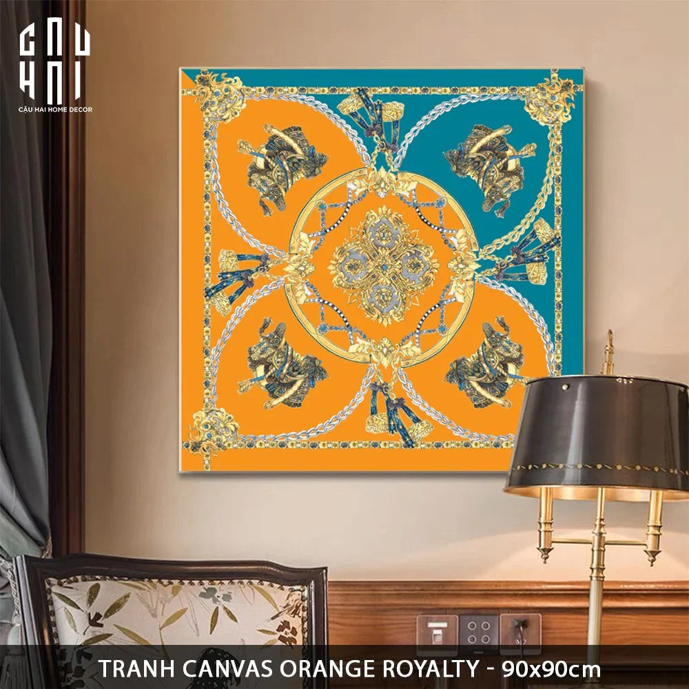 TRANH CANVAS ORANGE ROYALTY 90X90CM - CẬU HAI HOME DECOR