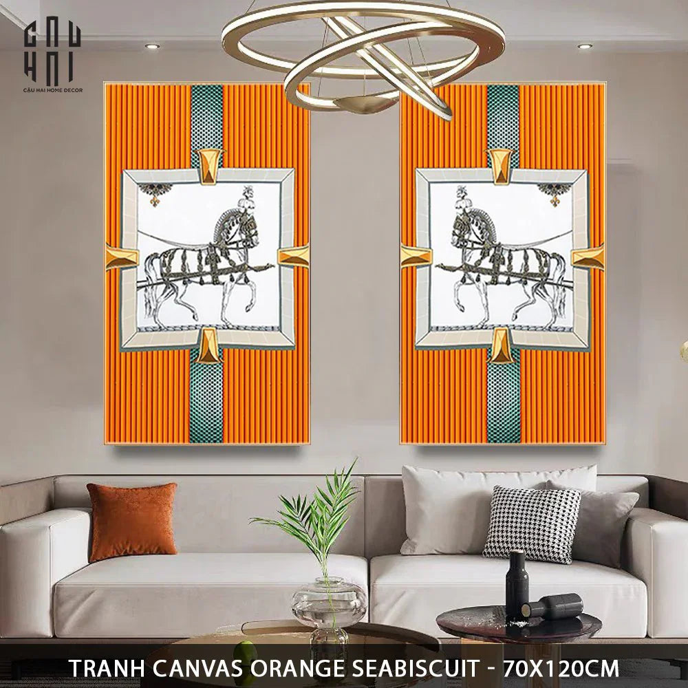 TRANH CANVAS ORANGE SEABISCUIT 70X120CM - CẬU HAI HOME DECOR