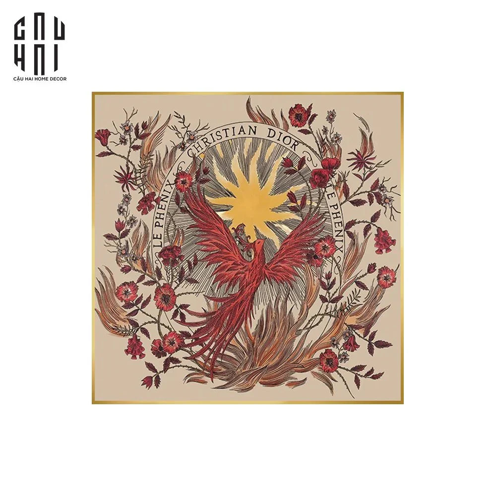 TRANH CANVAS PHÉNIX DE FEU 90X90CM - CẬU HAI HOME DECOR