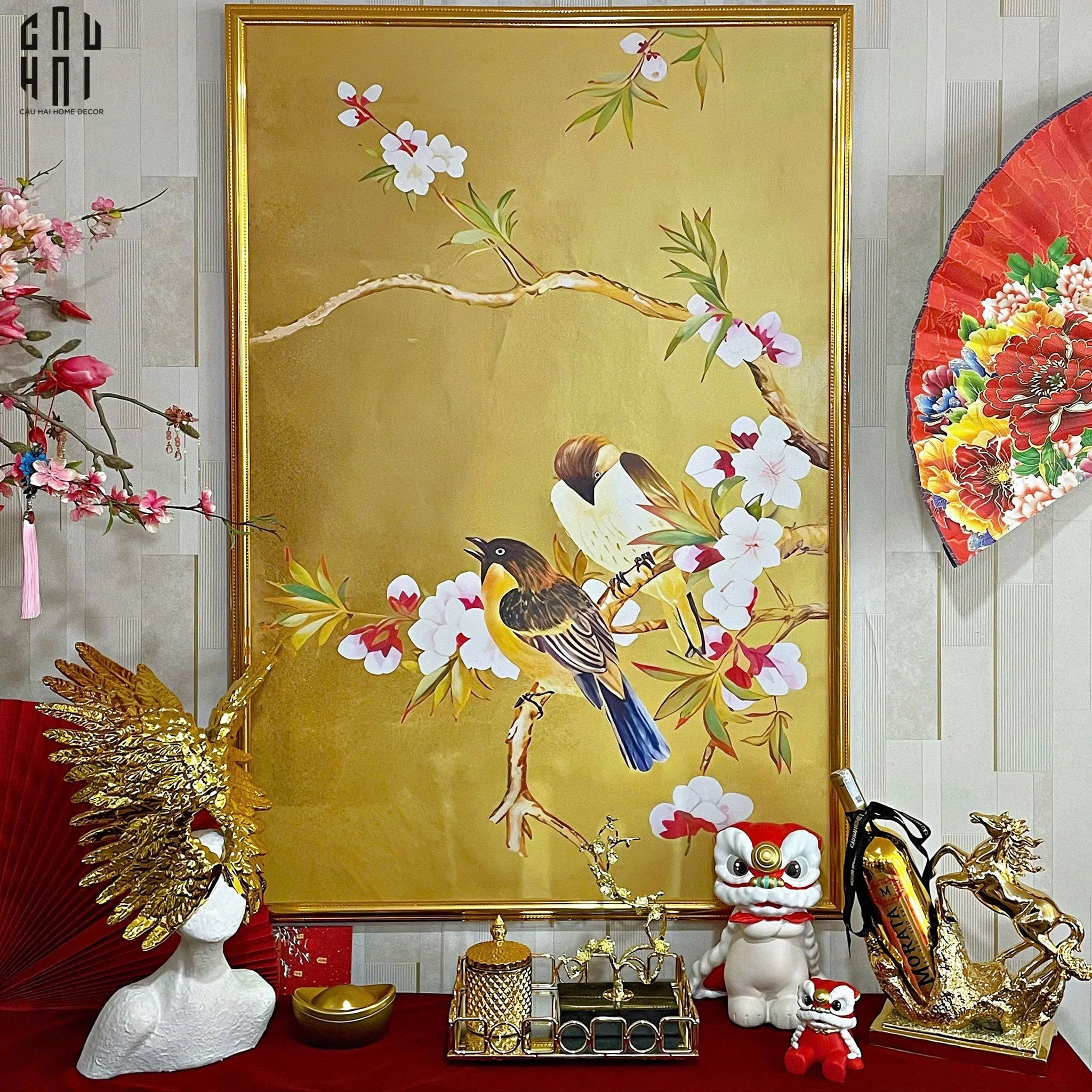 TRANH CANVAS PHÚC LỘC THỌ KHANG 80X120CM - CẬU HAI HOME DECOR