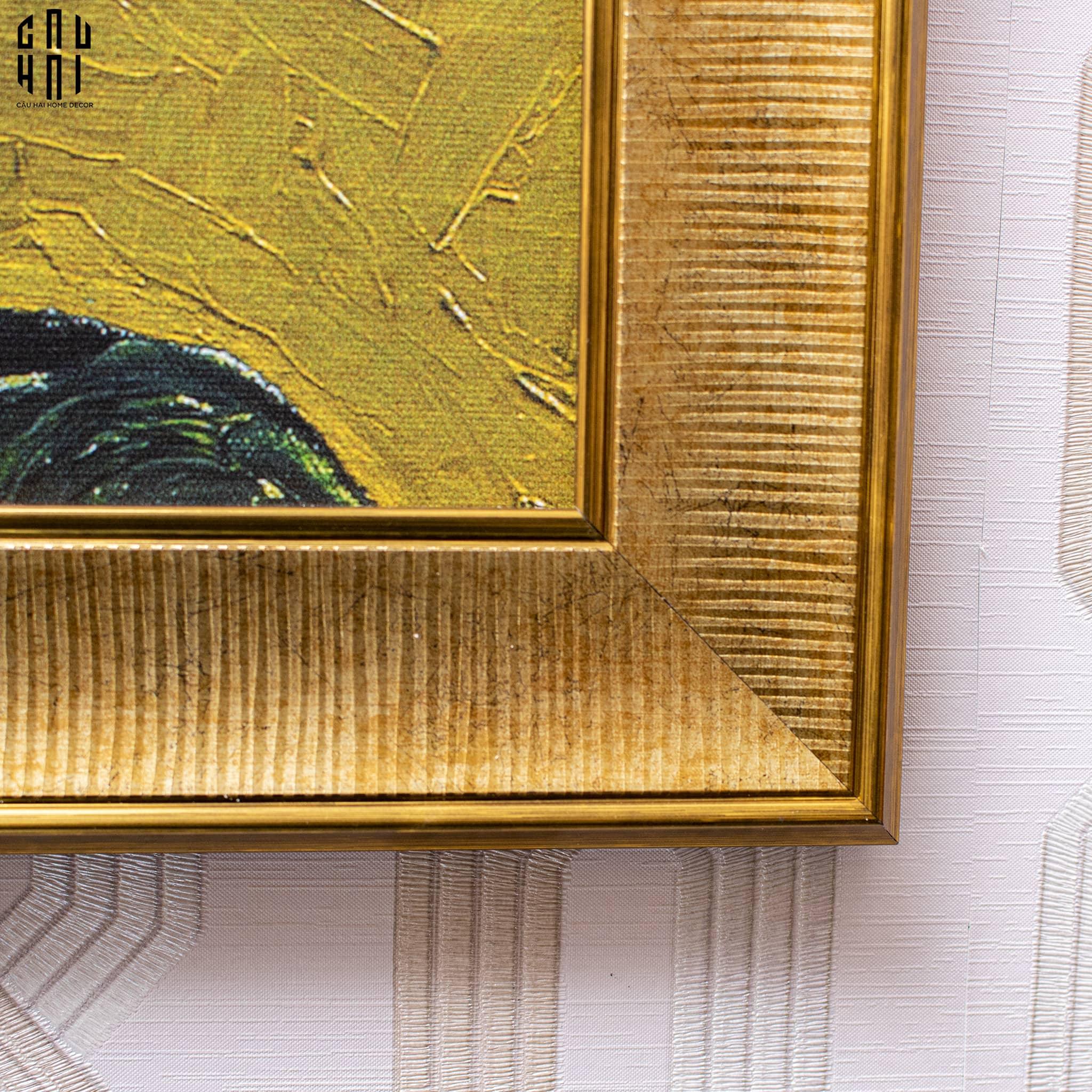 TRANH CANVAS SAKURA YELLOW - KHUNG CỔ ĐIỂN - CẬU HAI HOME DECOR