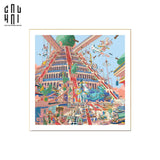 TRANH CANVAS SPRING FESTIVAL 90X90CM - CẬU HAI HOME DECOR