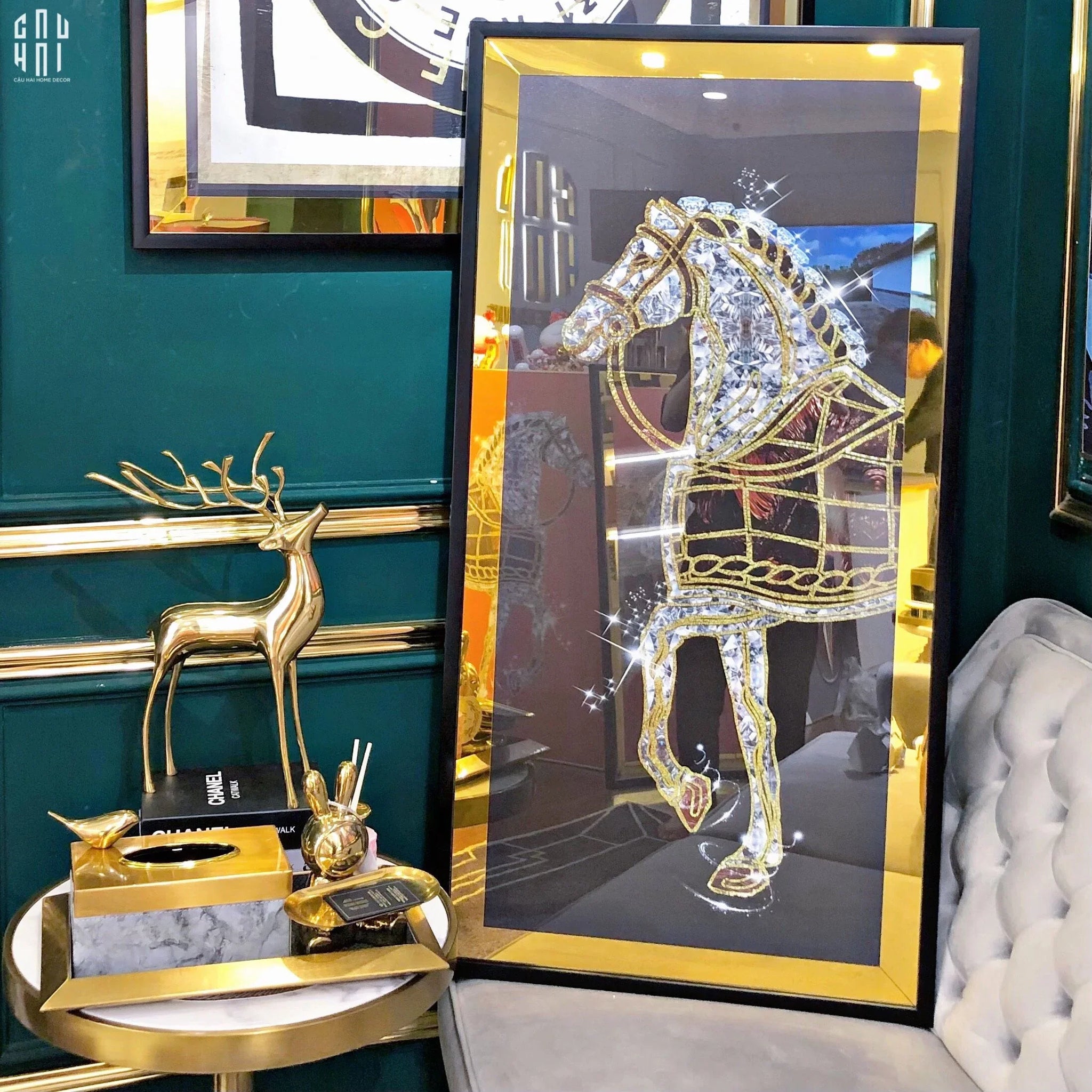 TRANH CANVAS TREO TƯỜNG DARK H-BLING BLING 63X123CM - CẬU HAI HOME DECOR