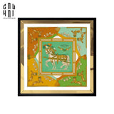 TRANH CANVAS TWIN COURSIER 1M1X1M1 CM - VIỀN GỖ CÓ KÍNH - CẬU HAI HOME DECOR