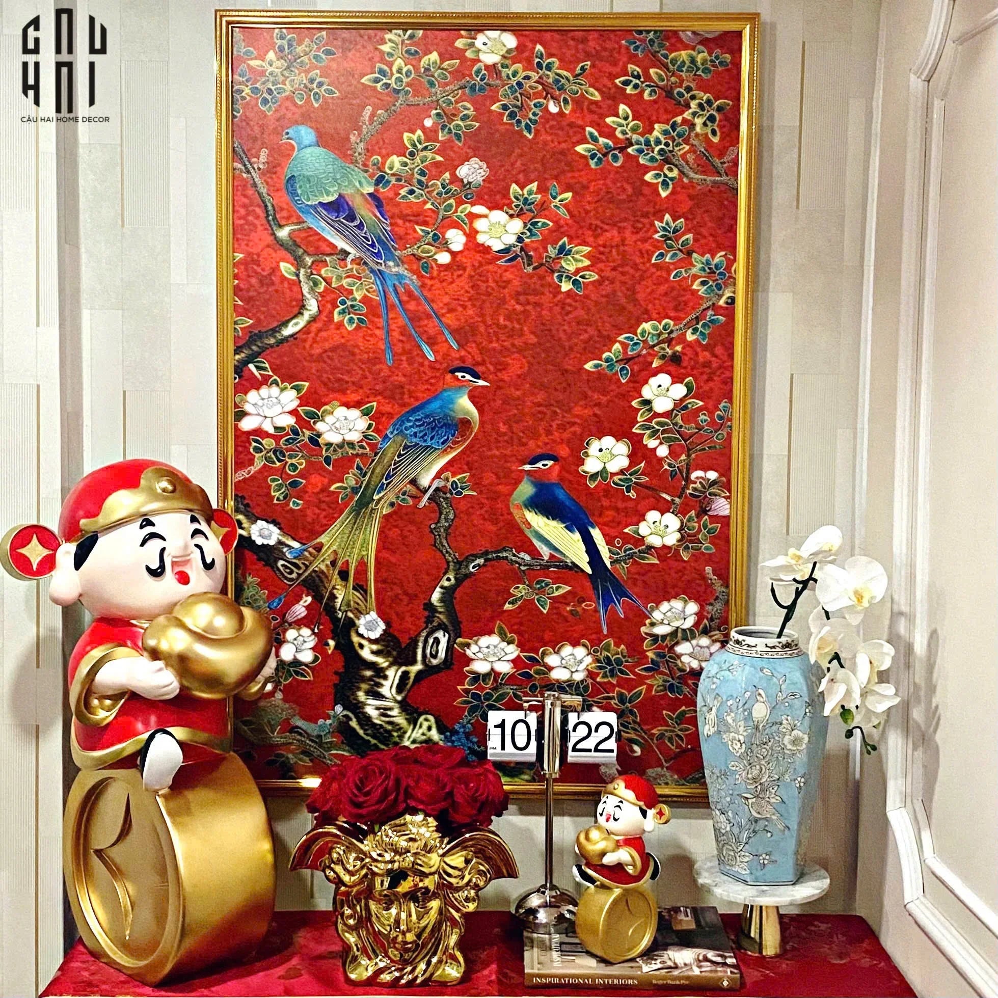 TRANH CANVAS VẠN LỘC TÙNG LÂM 80X120CM - CẬU HAI HOME DECOR