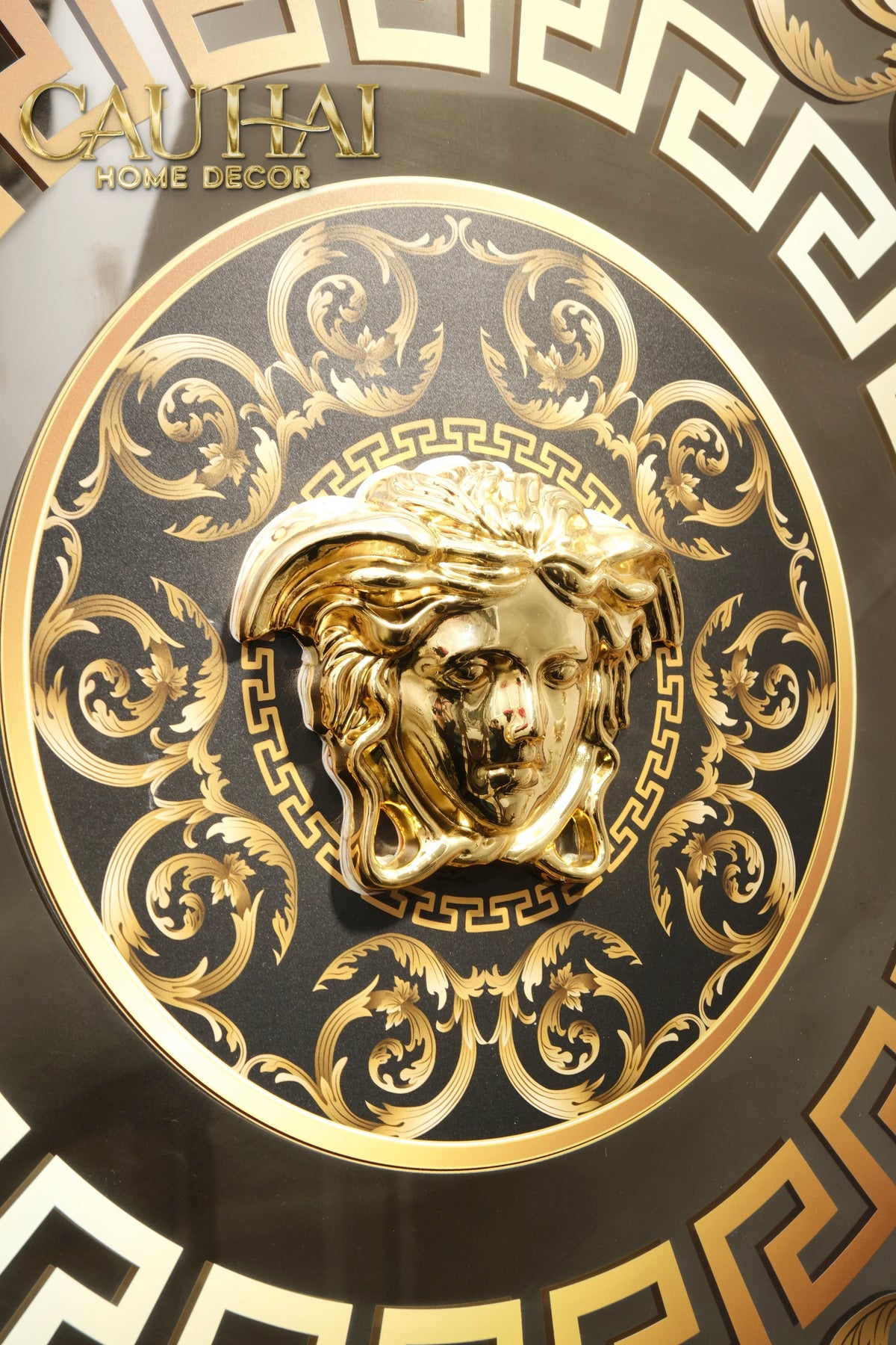 Tranh Gương Miroir Haute Joaillerie - Barocco Nero UV Medusa Iconic 90x90-TRANH TREO TƯỜNG-CẬU HAI HOME DECOR-CẬU HAI HOME DECOR