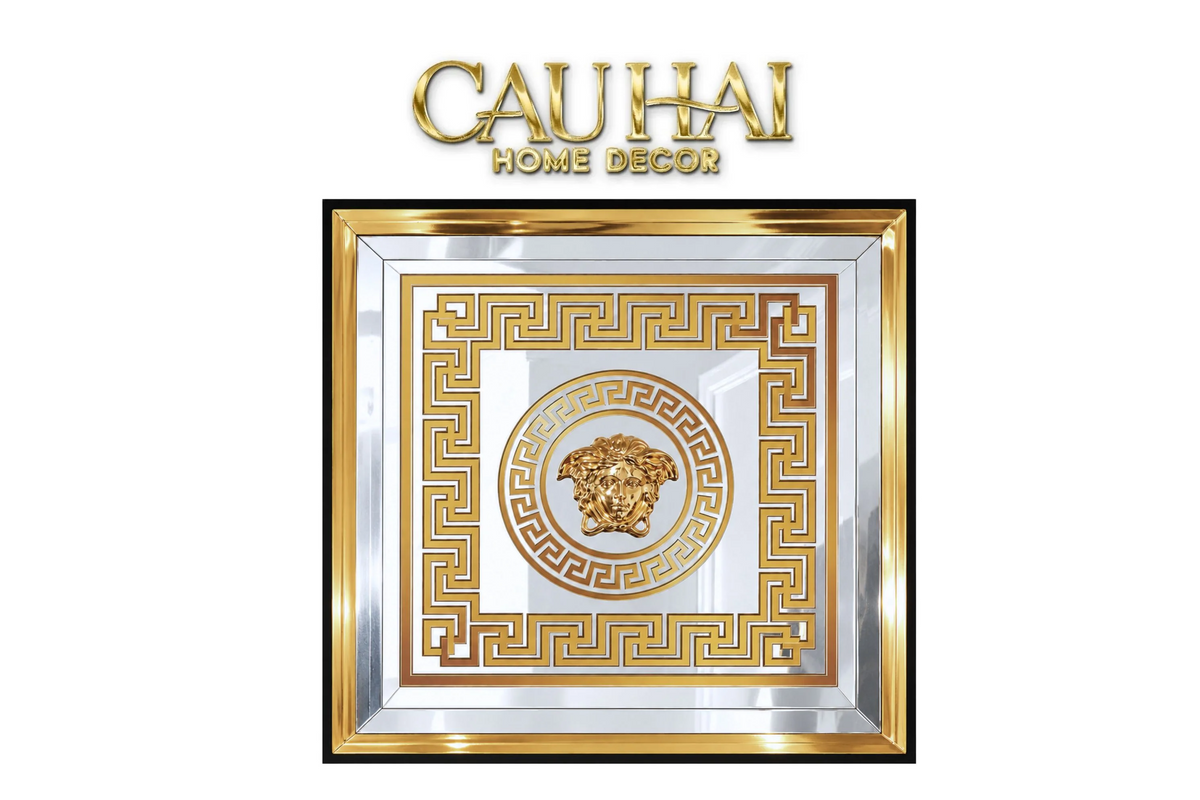 Tranh Gương Miroir Haute Joaillerie - Palazzo Greca UV Medusa Iconic 90x90-TRANH TREO TƯỜNG-CẬU HAI HOME DECOR-CẬU HAI HOME DECOR