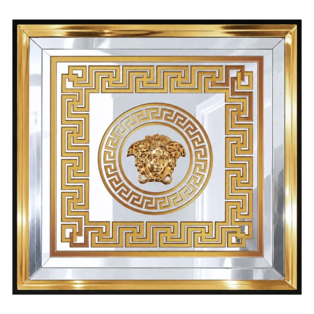 Tranh Gương Miroir Haute Joaillerie - Palazzo Greca UV Medusa Iconic 90x90-TRANH TREO TƯỜNG-CẬU HAI HOME DECOR-CẬU HAI HOME DECOR