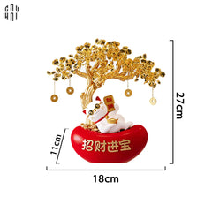 TTượng Cây Phú Quý Mèo Đại Phát 27-CẬU HAI HOME DECOR