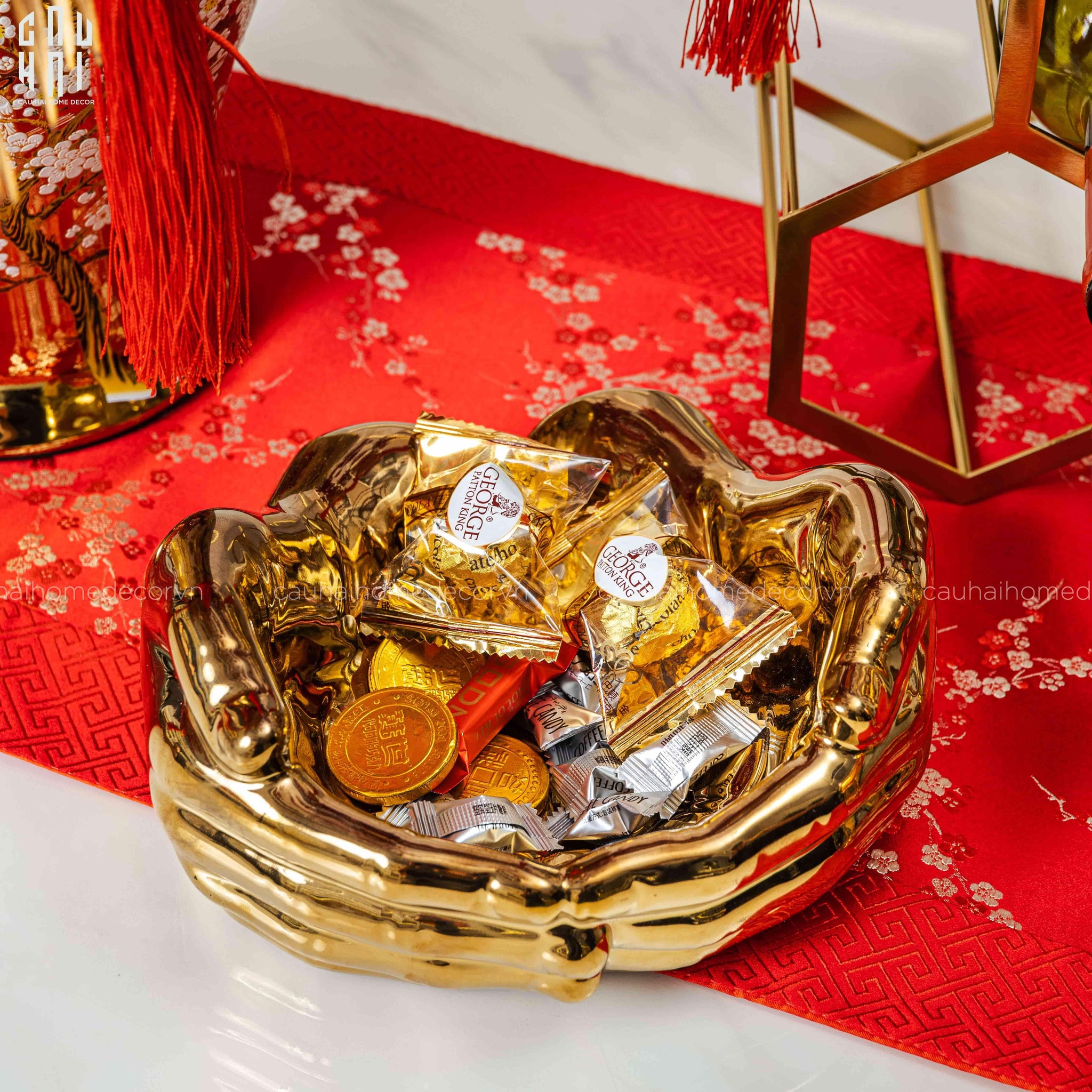 TƯỢNG BÀN TAY VÀNG - UNITE ROSEGOLD SS22-CẬU HAI HOME DECOR