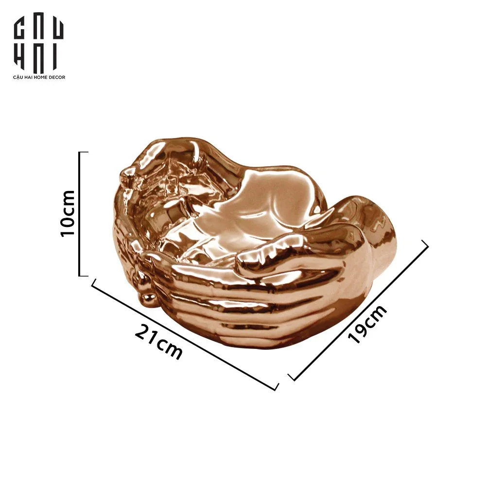 Tượng Bàn Tay Vàng - Unite Rosegold Ss22-CẬU HAI HOME DECOR
