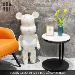 Tượng Bear Brick Marble 120Cm-CẬU HAI HOME DECOR