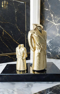 Tượng Bình Hoa Elysian Couture Gilded Trench Coat-CẬU HAI HOME DECOR