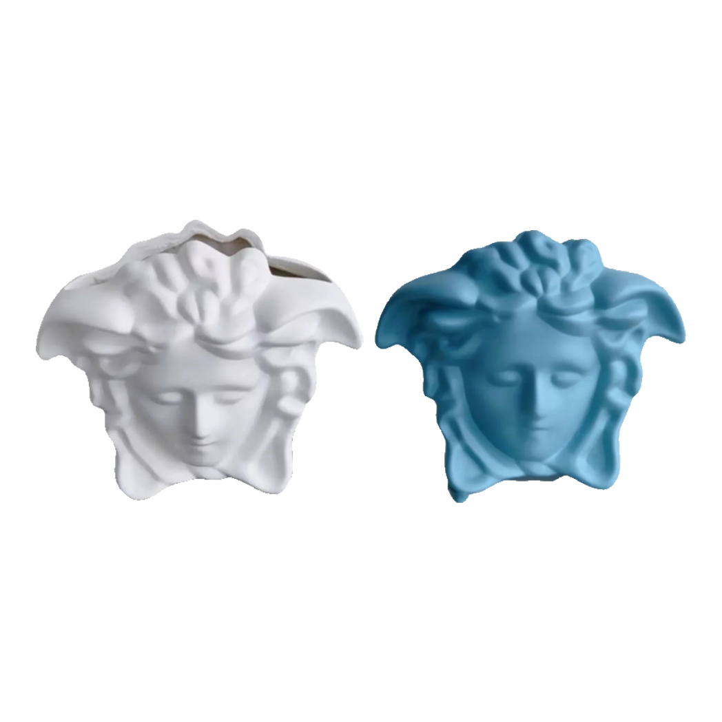 Maison Couture - Tượng Bình Hoa Medusa V Class Vase - Blue / Blanc-TƯỢNG TRANG TRÍ-Đối tác tại Trung Quốc theo từng đơn đặt hàng-CẬU HAI HOME DECOR