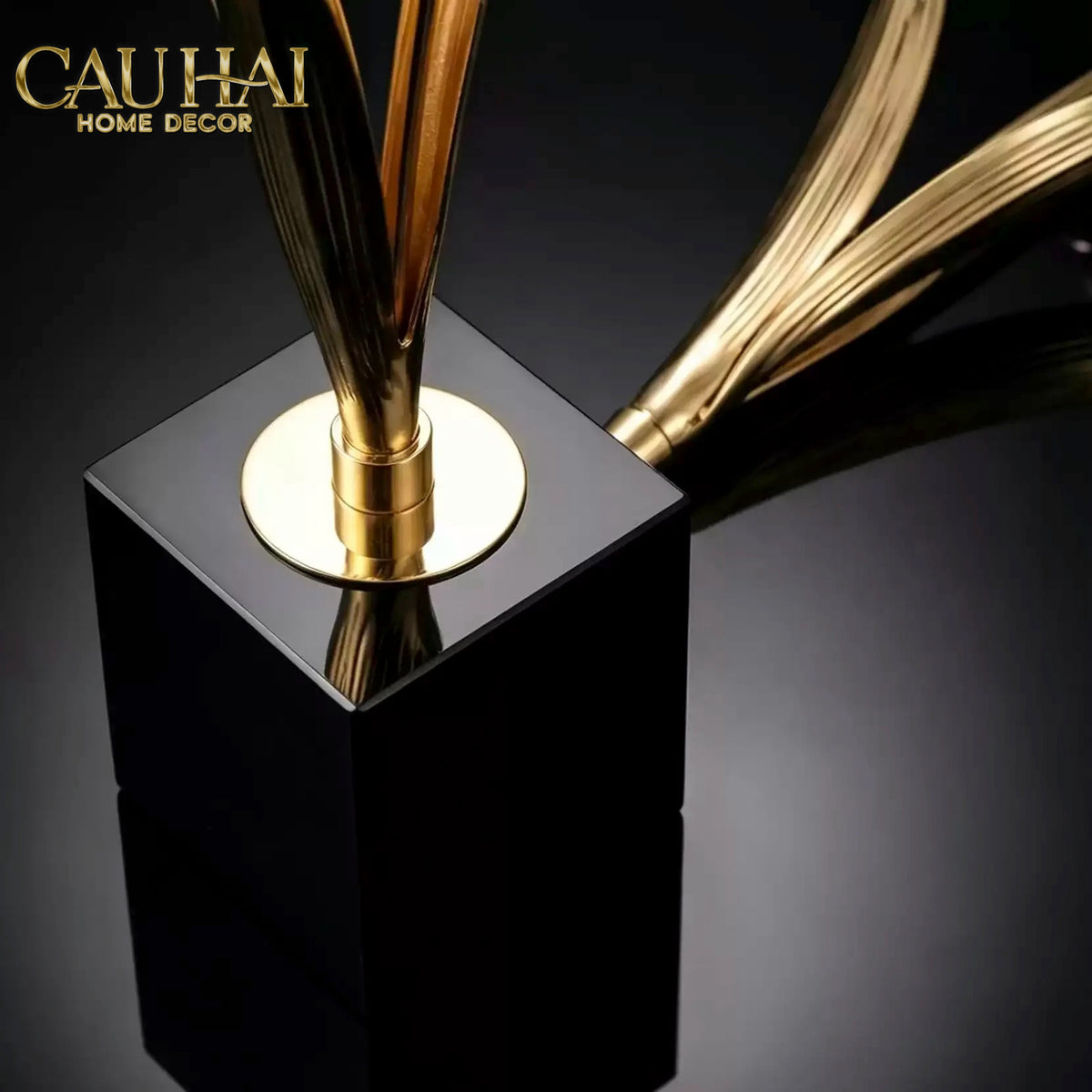 Tượng Cành Hoa Pha Lê Crystal Canopée Émeraude H60x30-CẬU HAI HOME DECOR-CẬU HAI HOME DECOR