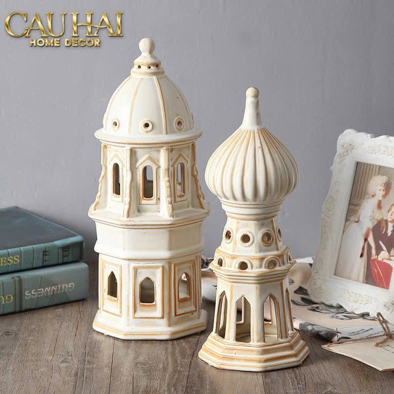 TƯỢNG CERAMIC ONION DOME H29-CẬU HAI HOME DECOR