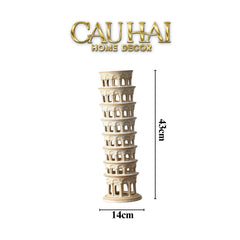Tượng Ceramic Pisa Tower H43-CẬU HAI HOME DECOR