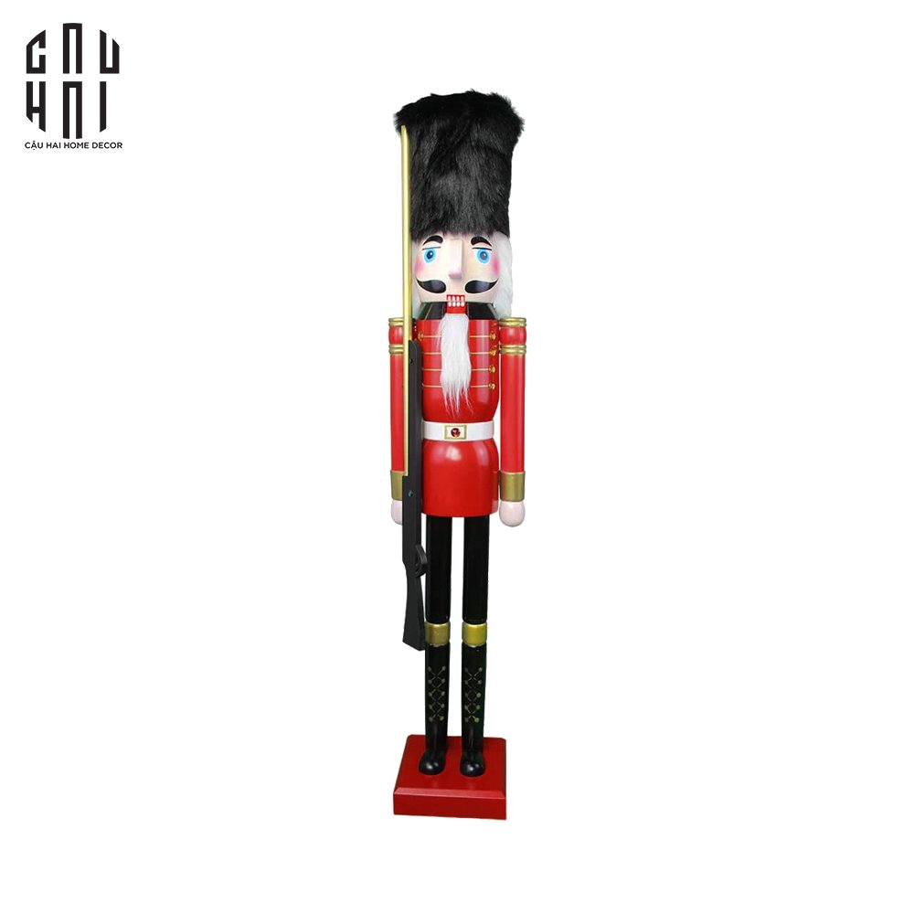 FÊTES COUTURE - TƯỢNG NUTCRACKER CHRITMAS 1M5 GUN - CẬU HAI HOME DECOR