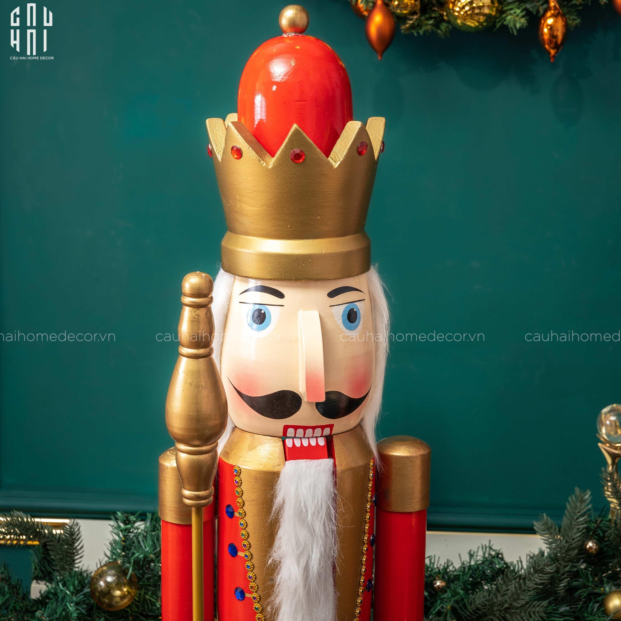 FÊTES COUTURE - TƯỢNG GRANDE NUTCRACKER CHRISTMAS 1M5 JAVALIN - CẬU HAI HOME DECOR