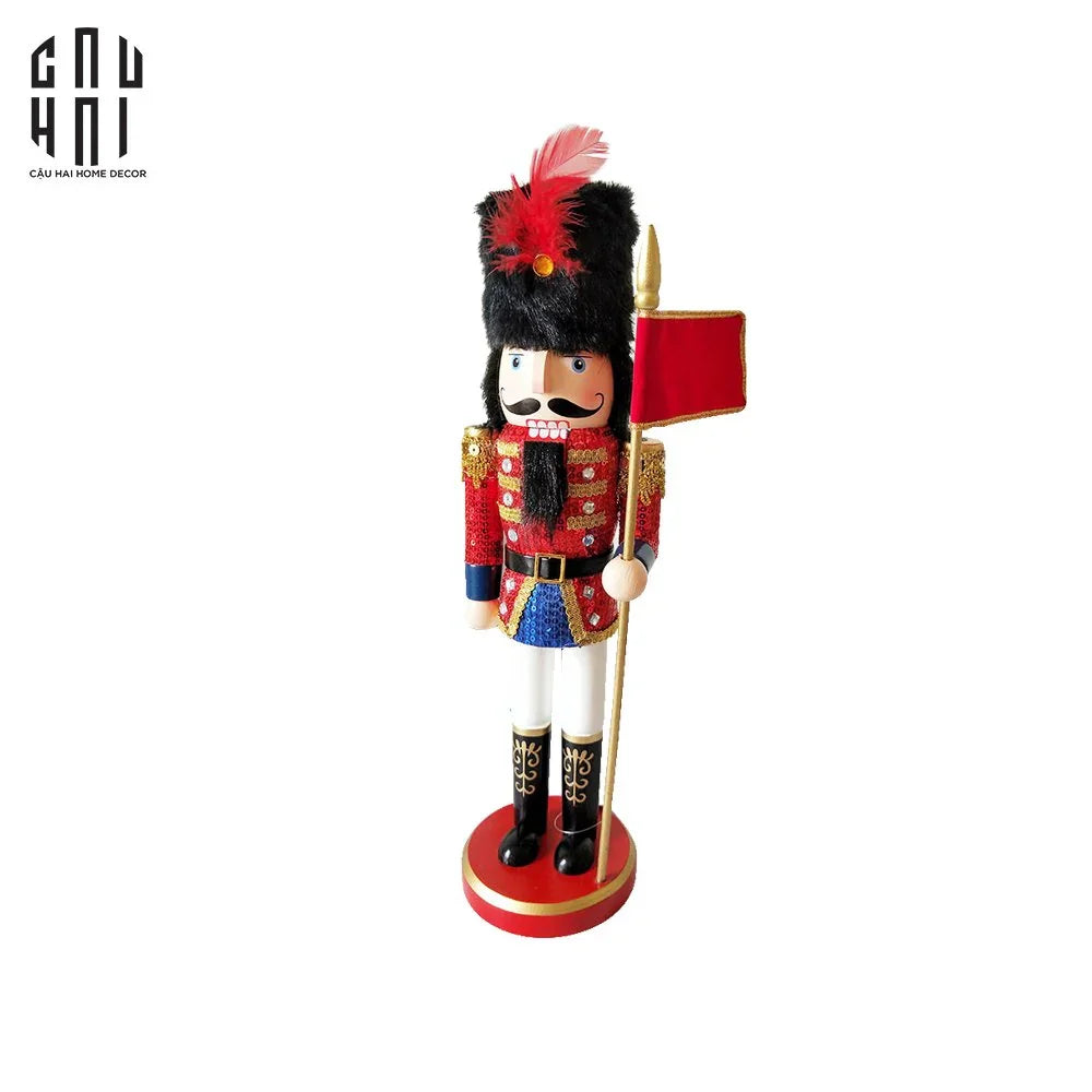 FÊTES COUTURE - TƯỢNG NUTCRACKER 37CM FLAG - CẬU HAI HOME DECOR