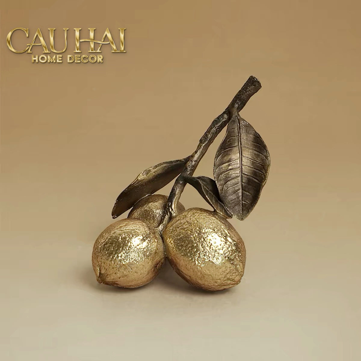 Tượng Chùm Chanh Mạ Vàng — Vermeil Citron Trois-TƯỢNG TRANG TRÍ-CẬU HAI HOME DECOR-CẬU HAI HOME DECOR