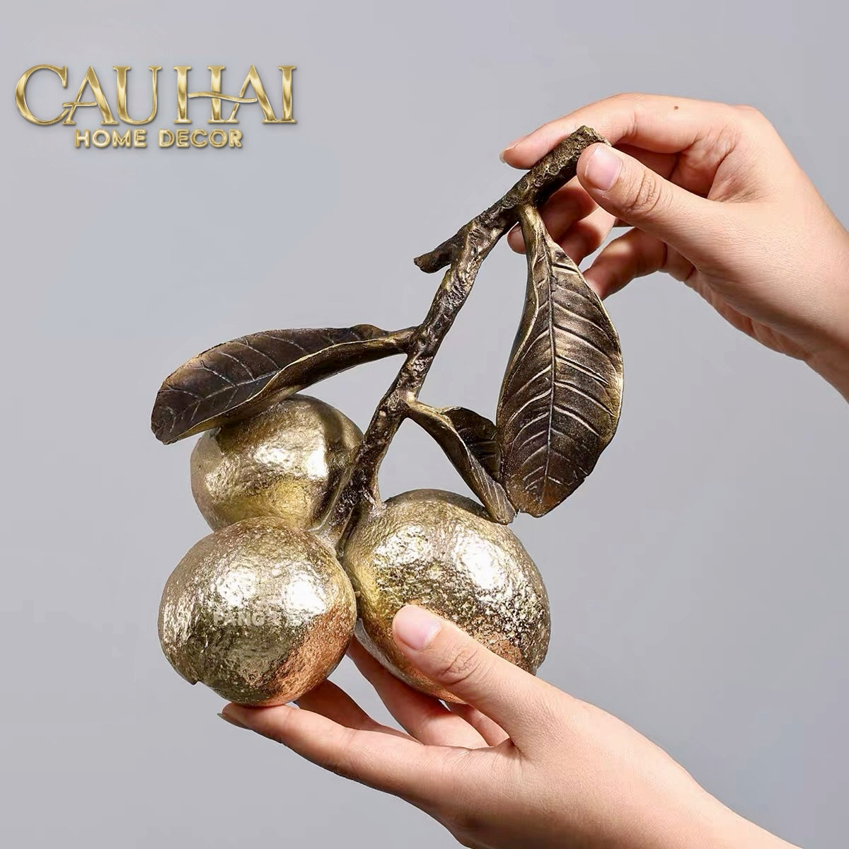 Tượng Chùm Chanh Mạ Vàng — Vermeil Citron Trois-TƯỢNG TRANG TRÍ-CẬU HAI HOME DECOR-CẬU HAI HOME DECOR