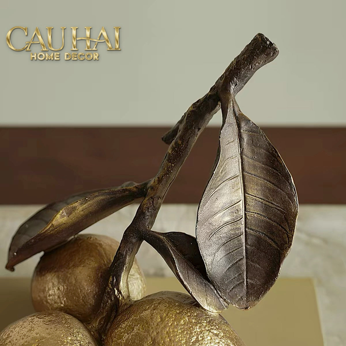 Tượng Chùm Chanh Mạ Vàng — Vermeil Citron Trois-TƯỢNG TRANG TRÍ-CẬU HAI HOME DECOR-CẬU HAI HOME DECOR