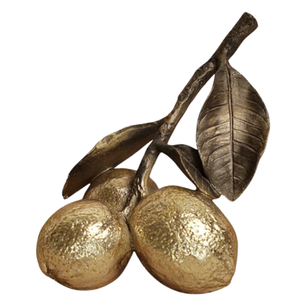 Tượng Chùm Chanh Mạ Vàng — Vermeil Citron Trois-TƯỢNG TRANG TRÍ-CẬU HAI HOME DECOR-CẬU HAI HOME DECOR