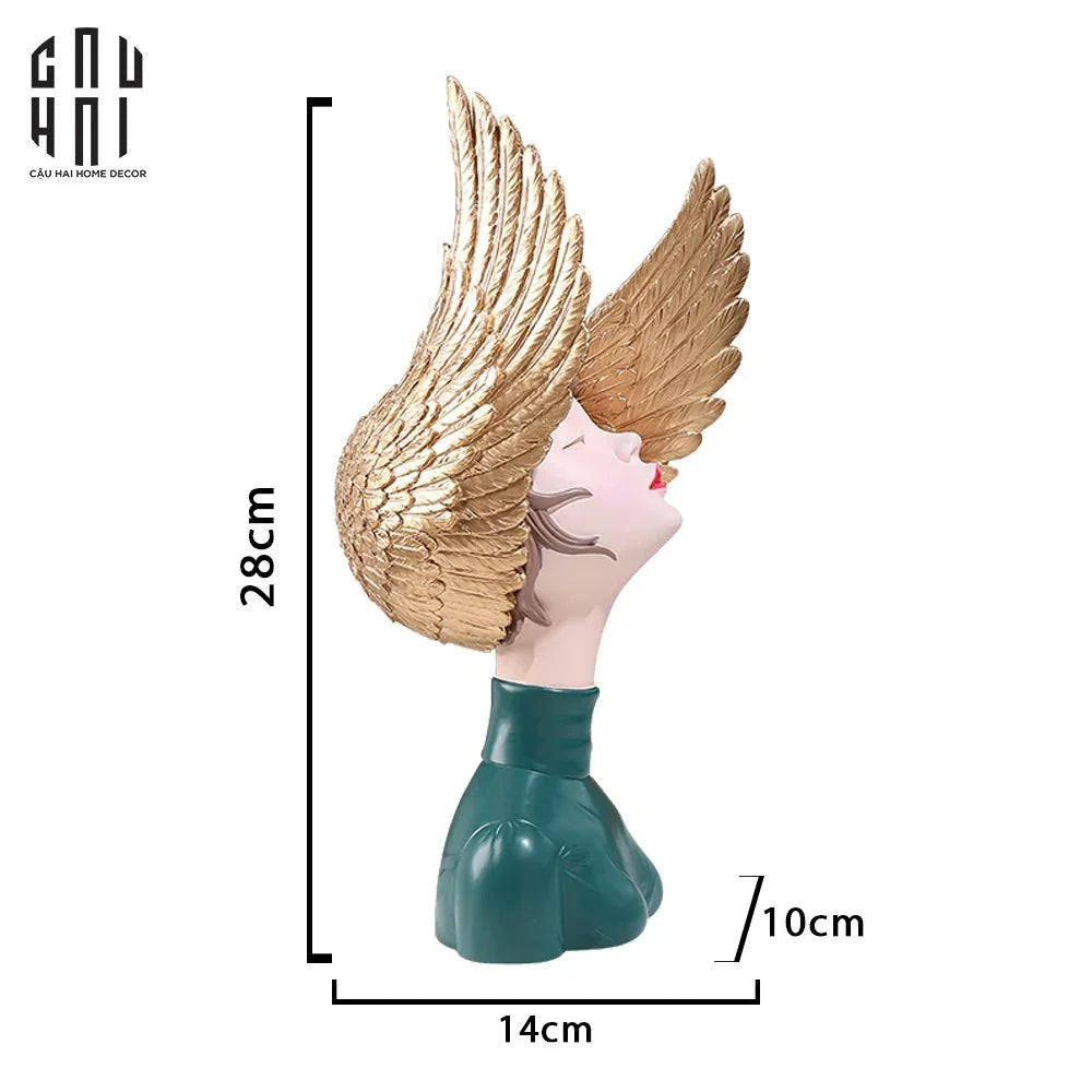 TƯỢNG CÔ GÁI JR ANGELINA H28 - CẬU HAI HOME DECOR
