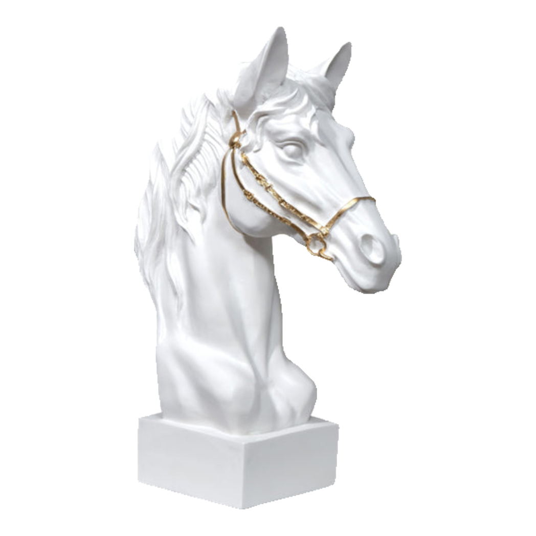 Tượng Đầu Ngựa Composite The Divine Pegasus - White H43-TƯỢNG TRANG TRÍ-CẬU HAI HOME DECOR-CẬU HAI HOME DECOR